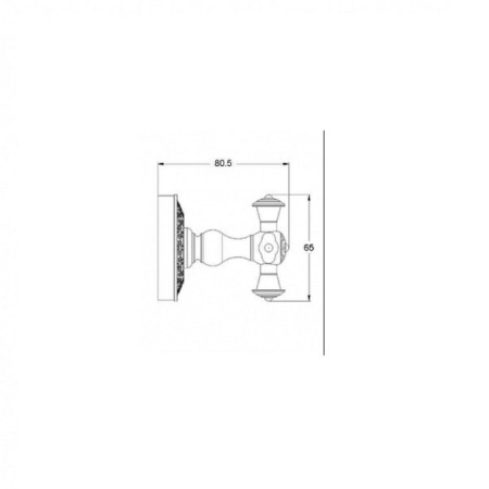 Hook Bronze de Luxe K25205, double, suspended, bronze-1