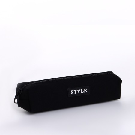 Style cosmetic bag, 19.5*5.5*4.2, lightning department, black