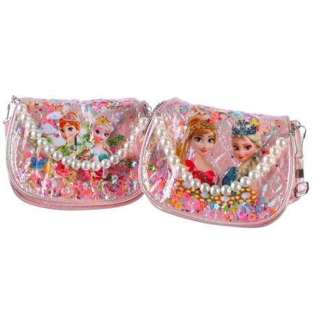 Children's bag on the valve, 6x12x16 cm, adjustable belt, pink mix-2