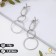 Hanging earrings "Attraction" circles, color silver