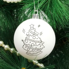 New Year's Christmas tree decoration for painting 