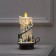 LED candle with snowmen, 14 × 23 × 12 cm, plastic, AAX3 batteries (not complete), USB, glow warm white