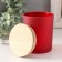 Bank for suppositories glass with a “red semi -water” lid 220 ml 7x7x8.4 cm