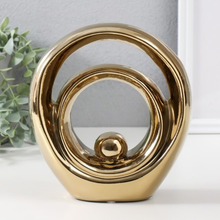 Souvenir Ceramics "Abstraction. Equilibrium" Gold 17.5x6.5x19.5 cm