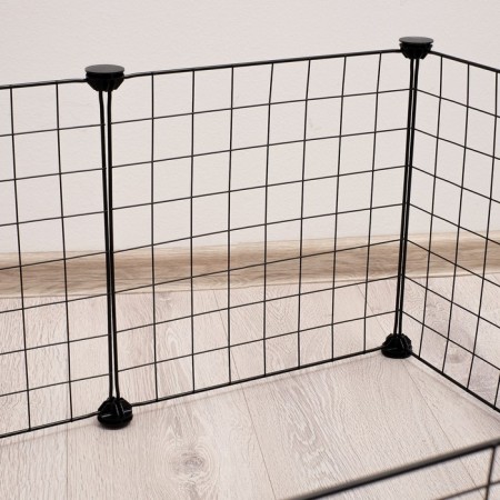 Coaters 8 sections, metal, black, 70 x 70 x 35 cm, (35 x 35 cm link)-4