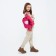 Baby backpack for a girl with sequins "Heart", a lightning department, pink color
