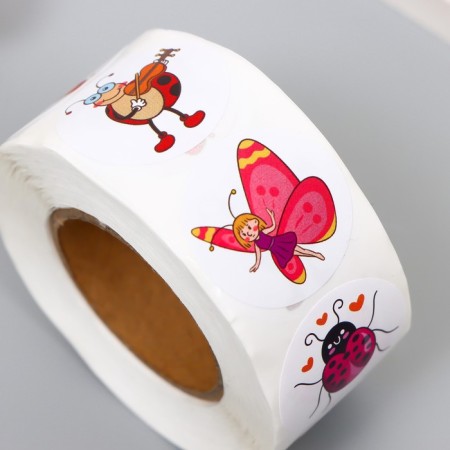 Stick Paper "Cute Creation" d = 2.5 cm 500 pcs in a rolon 3x6x6 cm-2