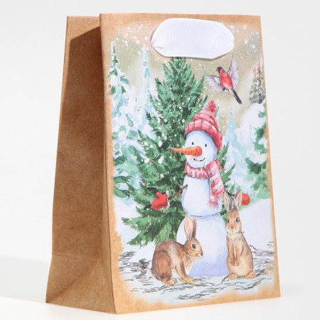 Craft vertical “snow -covered forest”, s 12 x 15 x 5.5 cm, New Year-2