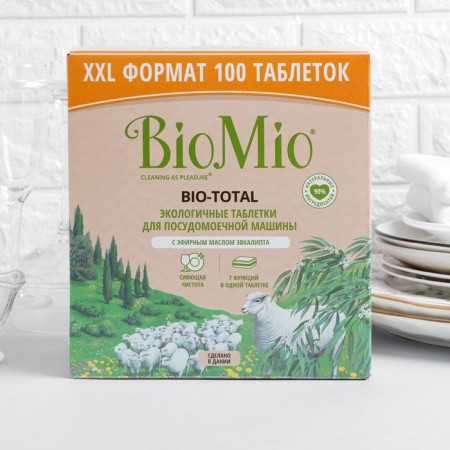 Biomio Bio-Total dishwashers with eucalyptus oil 100 pcs