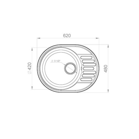 Granfest ECO-58, 620 x 480 mm kitchen washing.-3