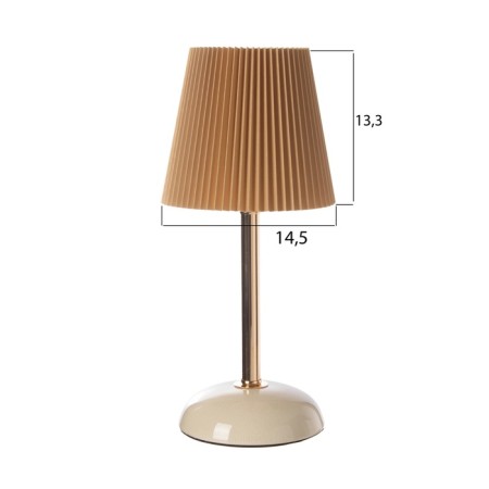 Table lamp "Lira" 1x40W E27 white/gold/beige 15x15x32.5cm-7