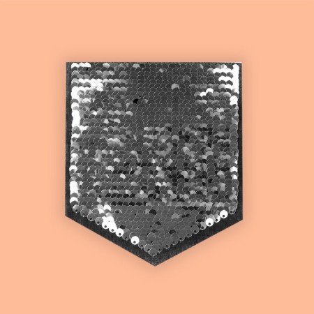 Thermal appliance is bilateral “pocket”, with sequins, 12 × 10.5 cm, black/silver color-2