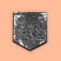 Thermal appliance is bilateral “pocket”, with sequins, 12 × 10.5 cm, black/silver color