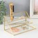 Standing interior glass, metal "Staircase" 11.5x21.5x12 cm