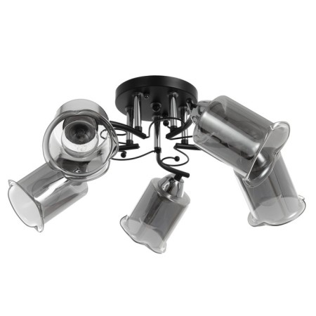 Causte "Olga" 5x60W E27 black/chrome 55x55x24cm