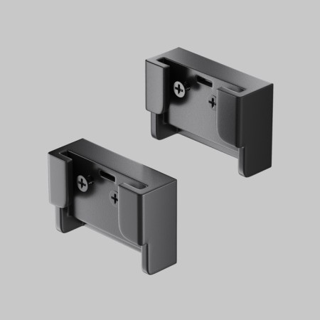 Components for textile suspension system Technical tra130becduo-b, 3.6x2.5x1.3 cm, black color-1