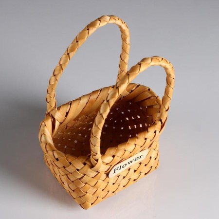 Wicker basket (sequoia), 17x13x9.5/23.5 cm, 1 pc., Natural