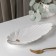 Ceramic serving dish "Rapsodia. Sheet ", 29 × 13 × 2 cm, white color