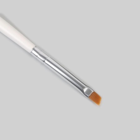 Brush for extensing and design of nails, beveled, flat, 17.5 cm, D - 5 × 6 mm, white color-2