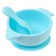 Baby plate on a suction cup with a spoon, mix