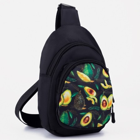 Avokado-Ryukzak bag, 15x10x26 cm, lightning departure, n/pocket, belt regulus, black-4
