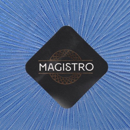 Black dining plate Magistro "Rimini", D = 27 cm, blue color-4