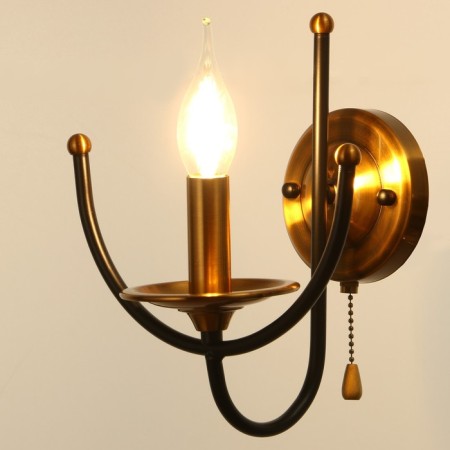 Sconces "Floa" E14 40W black and gold 20x20x20 cm-1
