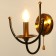 Sconces "Floa" E14 40W black and gold 20x20x20 cm