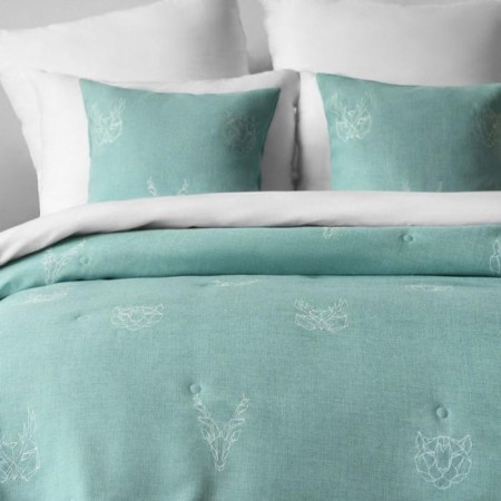 Bedspread with pillowcases "onion", size 230x250 cm, blue color-2