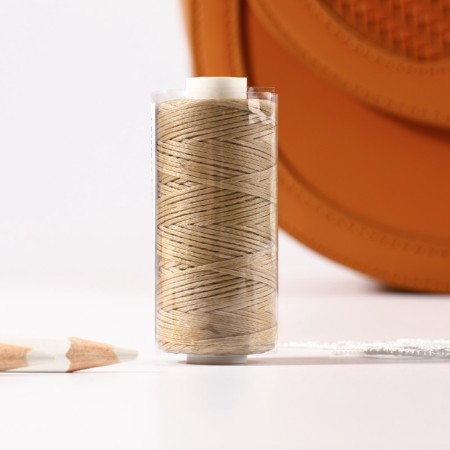The threads are waxed, flat, 150d/16, 0.8 mm, 50 ± 2 m, beige color-4