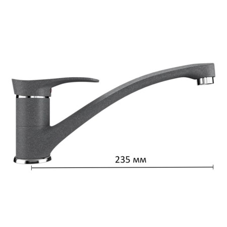 Kitchen mixer Ulgran U003-342, graphite color