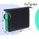 Plastic folder A4, 340 x 245 x 40 mm, lightning from above, plastic, calligrata top, black/salad