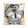 Decorative Ethel Pillow "Real Man" 40x40 cm, velor, 100% p/e