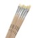 A set of brushes, bristles, flat, 6 pieces: No. 1, 2, 3, 4, 5, 6, with wooden handles, on a blister