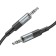 Cable AUX HOOCO UPA23, Jack 3.5 mm (M) - Jack 3.5 mm (M), 1 m, nylon, gray