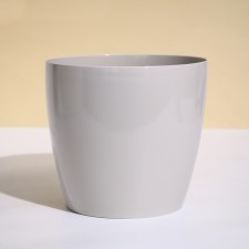 Горшок для цветов, d = 21 см, 5,2 л, пластик, бежевый