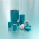 A set of accessories for the Trinity bathroom, 6 items (soap dish, soap dispenser, two glasses, ruff, bucket), blue color