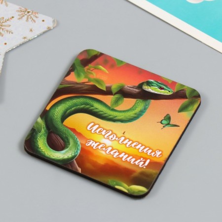 Magnet tree "Snakes in the jungle" 7x7 cm mix 5 types-3
