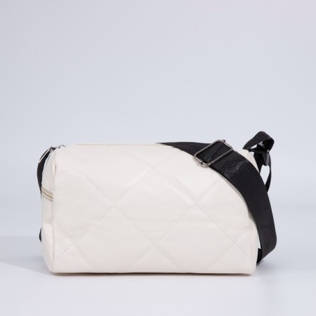 Bag Cross-Bodi with a zipper, white color
