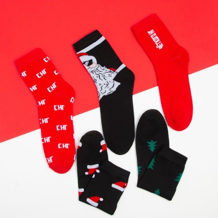 A set of male socks KAFTAN "Clear New Year" 5 pairs, size 41-44 (27-29 cm)-1