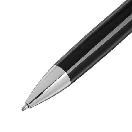 Gift handle, ballpoint, in the leatherette case, rotary, black-silver body-2