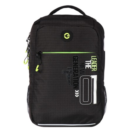 School backpack, 39 x 26 x 19 cm, Grizzly, ergonomic back, laptop department, black-2