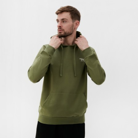 Men's sweatshirt with a hood Mist Men’s Casual Size 50, Green