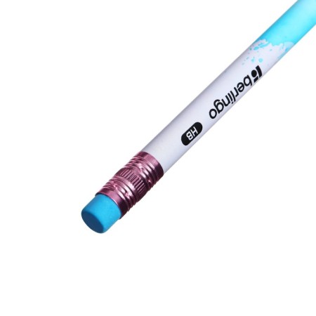 Black granographic pencil Berlingo "Heat", HB, with an eraser, sharpened, plastic, mix-4
