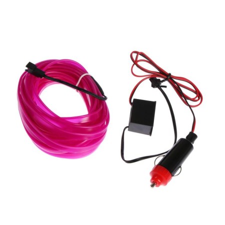 Cartage neon thread for lighting salon, 12 V, 7 m, purple power adapter-1