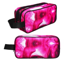 School Penal on the zipper Calligrata, 2 departments, pink-black