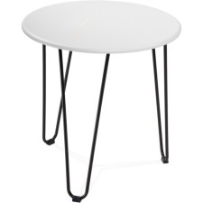 Журнальный стол Шани кварц бежевый/металл, черный 60x60x62 см