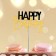 Topper "Happy Birthday", Black-Zoloto Color