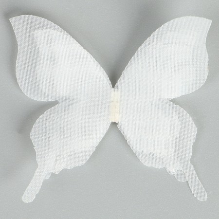 Decor for creativity "Butterfly", three -layer, set of 12 pcs., Size 1 pc. - 5 × 4.5 cm, white color-3