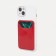 Cardholder on the phone Textura, leather chic, red color